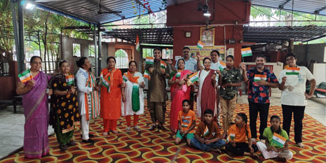 On 15th August distribution of plants and plantation