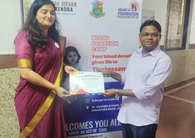 Search Foundation and Nav Jeevan Kendra Organise Successful Blood Donation Camp at St. Xavier’s School, Nevta