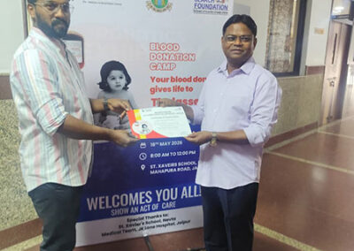 Search Foundation and Nav Jeevan Kendra Organise Successful Blood Donation Camp at St. Xavier’s School, Nevta