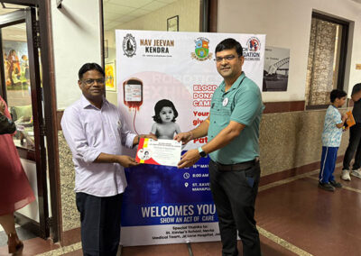 Search Foundation and Nav Jeevan Kendra Organise Successful Blood Donation Camp at St. Xavier’s School, Nevta